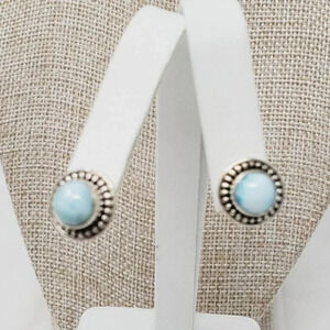Artisan Crafted Larimar Sterling Silver earrings